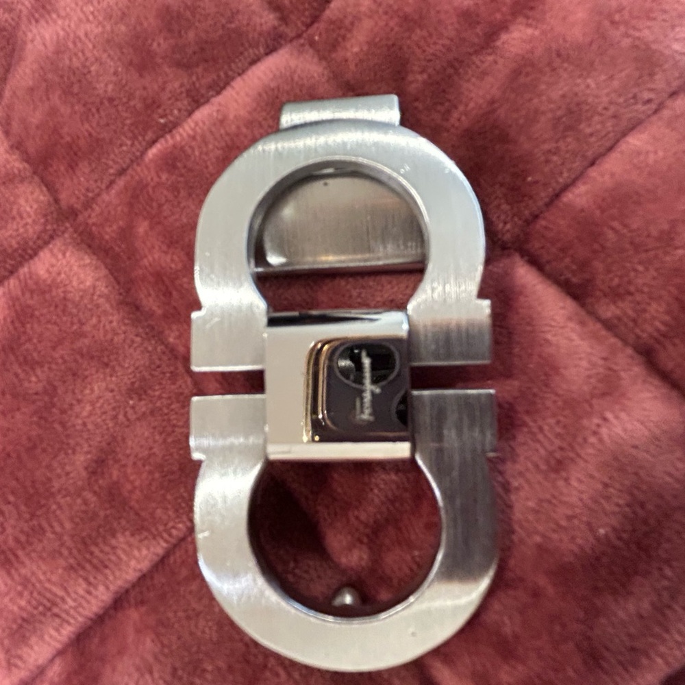 Salvatore Ferragamo Shiny Silver Buckle